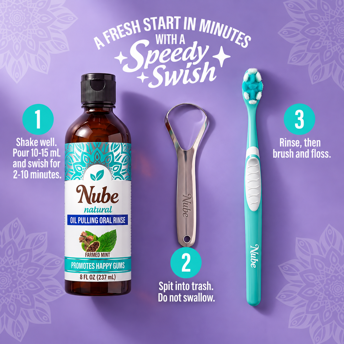 Nube Coconut Mint Oil Pulling Rinse