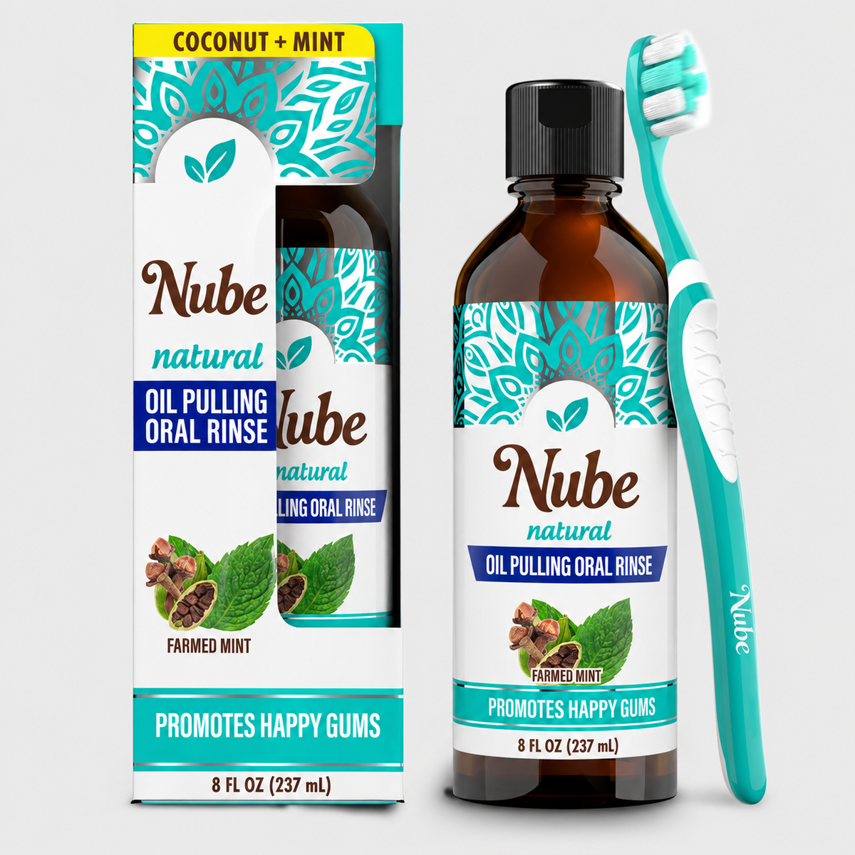 Nube Coconut Mint Oil Pulling Rinse